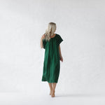 Linen Dress - Boho Green