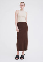 Andras Ribbed Cotton Skirt - Arabica