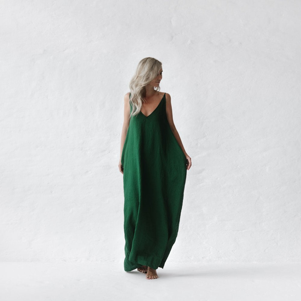 Linen Dress - Nanami Green